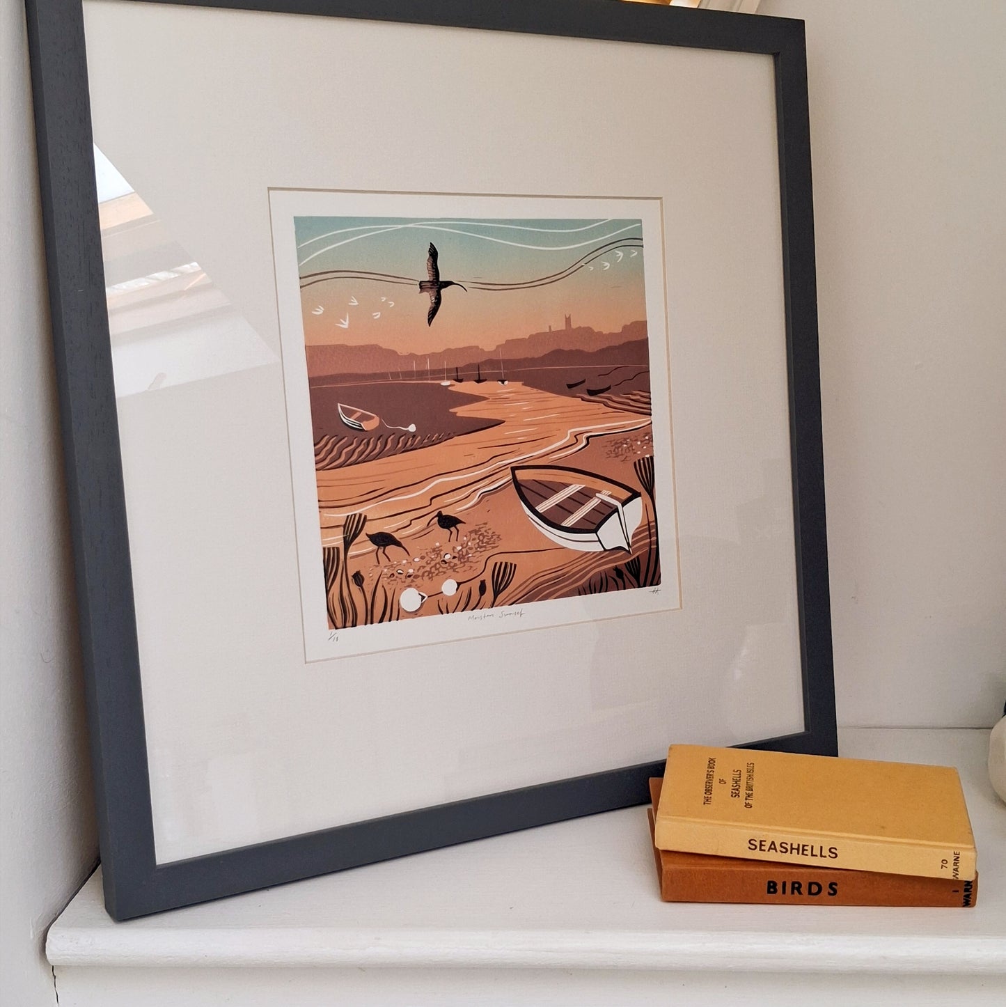 Morston Sunset - FRAMED lino print