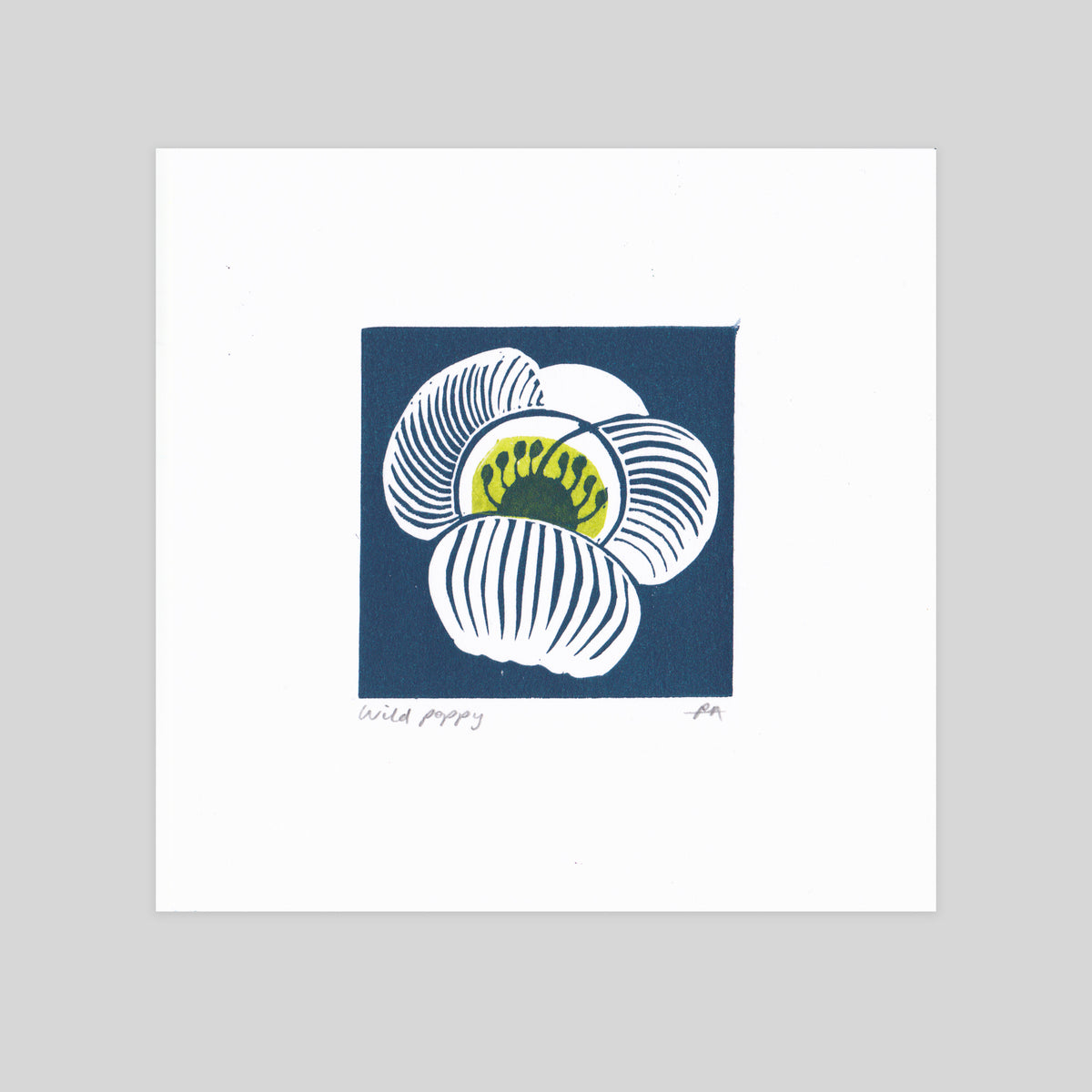SECONDS - Wild Poppy Lino Print
