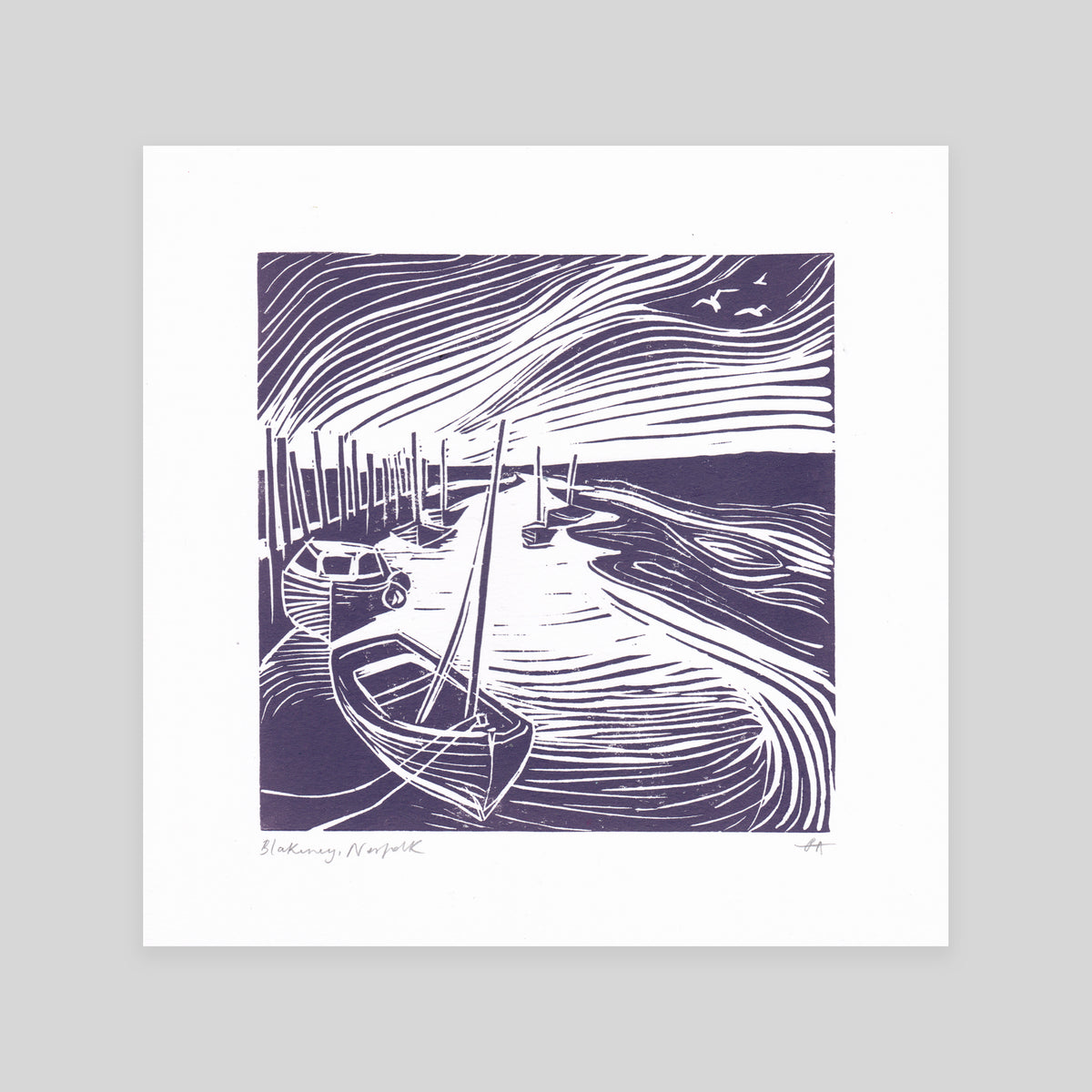 SECONDS Blakeney, Norfolk Lino Print