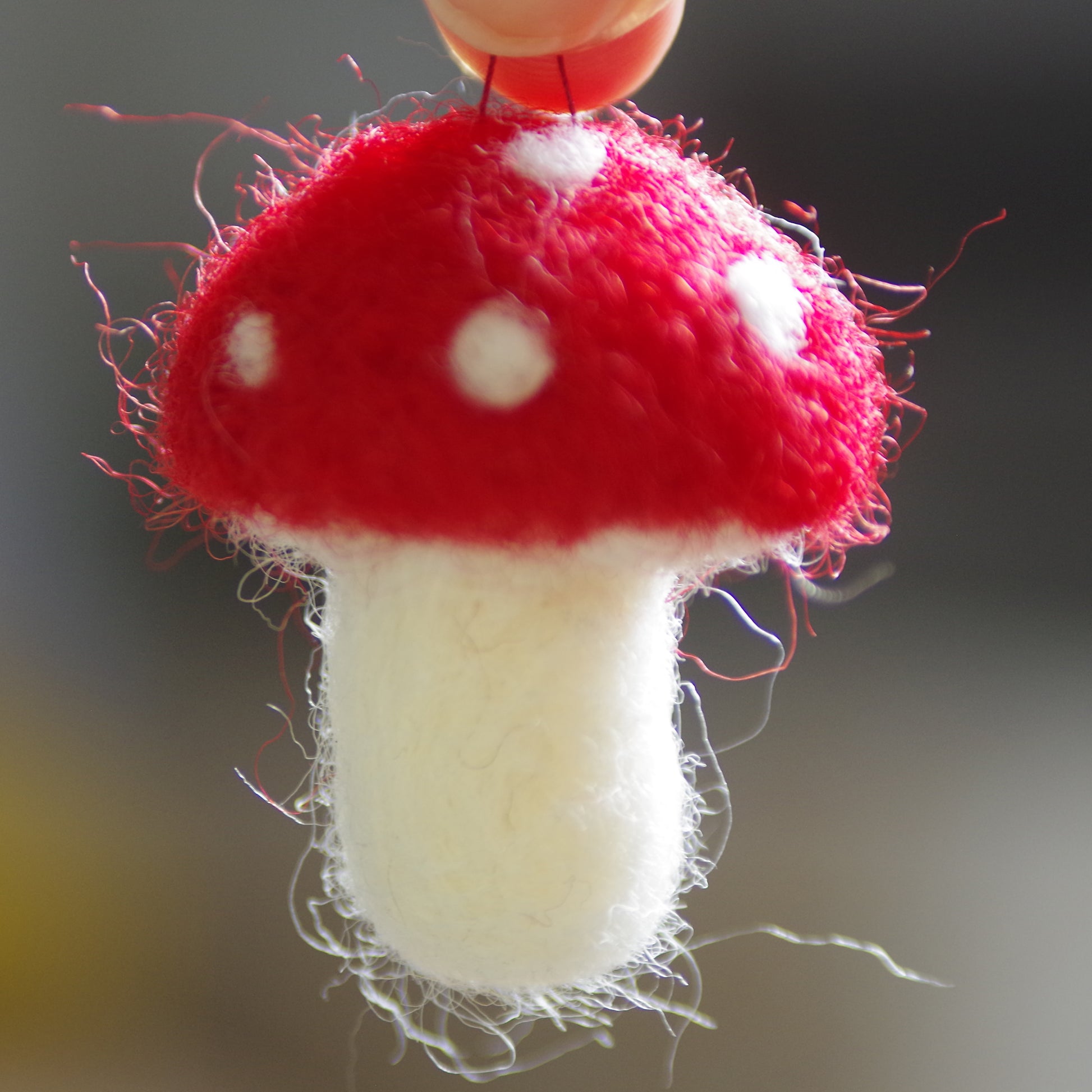 needle felted mushroom