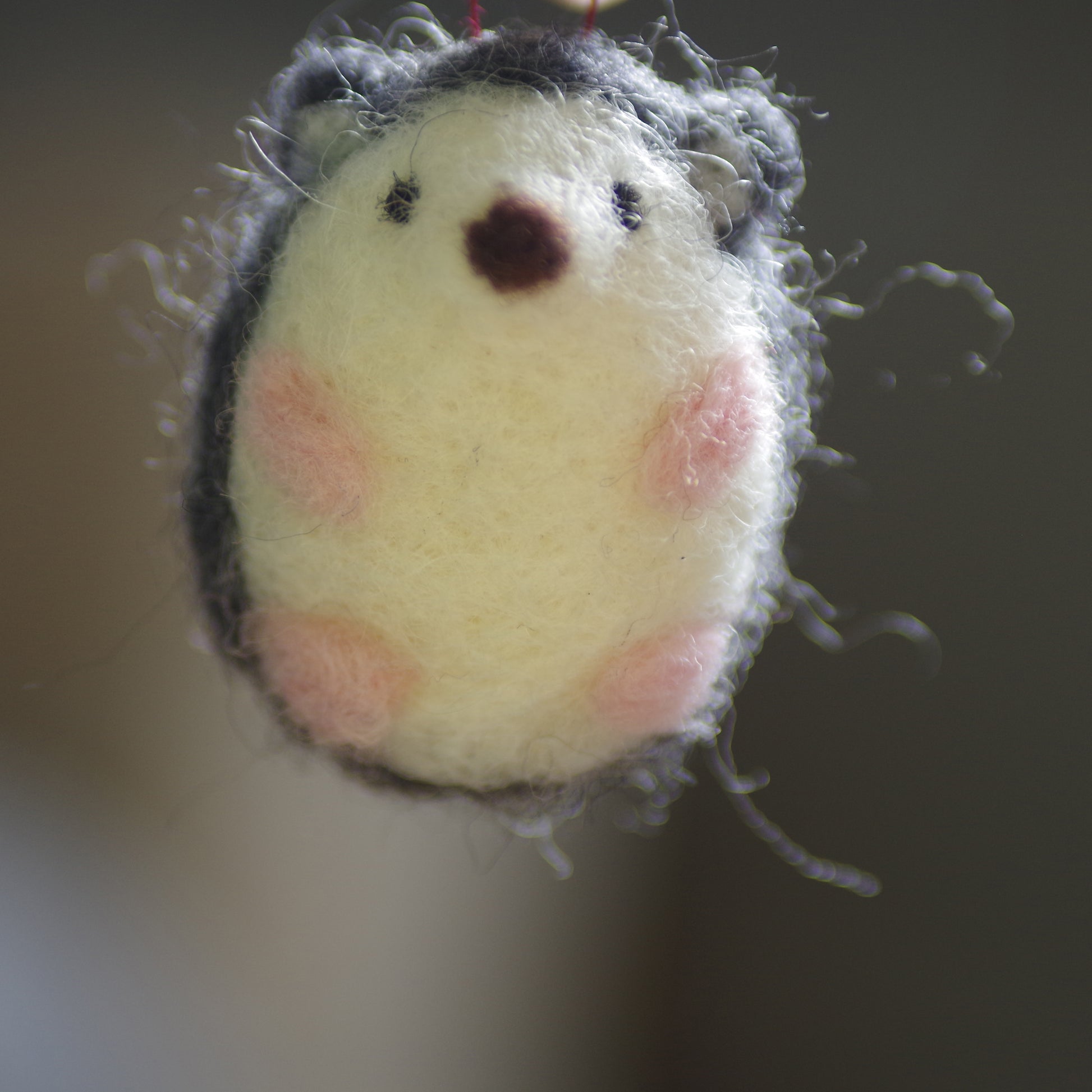 needle felted hedgehog