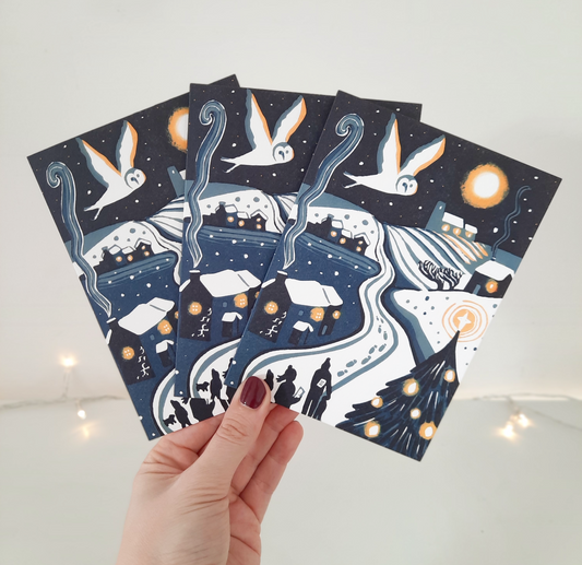 Village Christmas - Greetings Card | Christmas Card