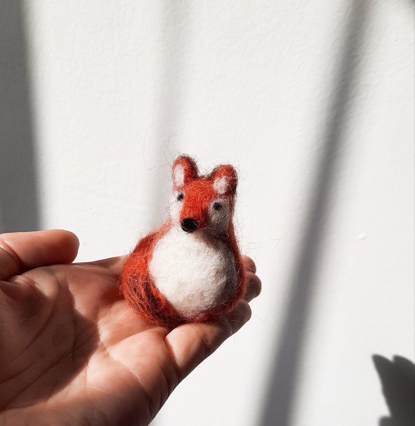 Handmade Needle Felted Fox Decoration - Made to Order