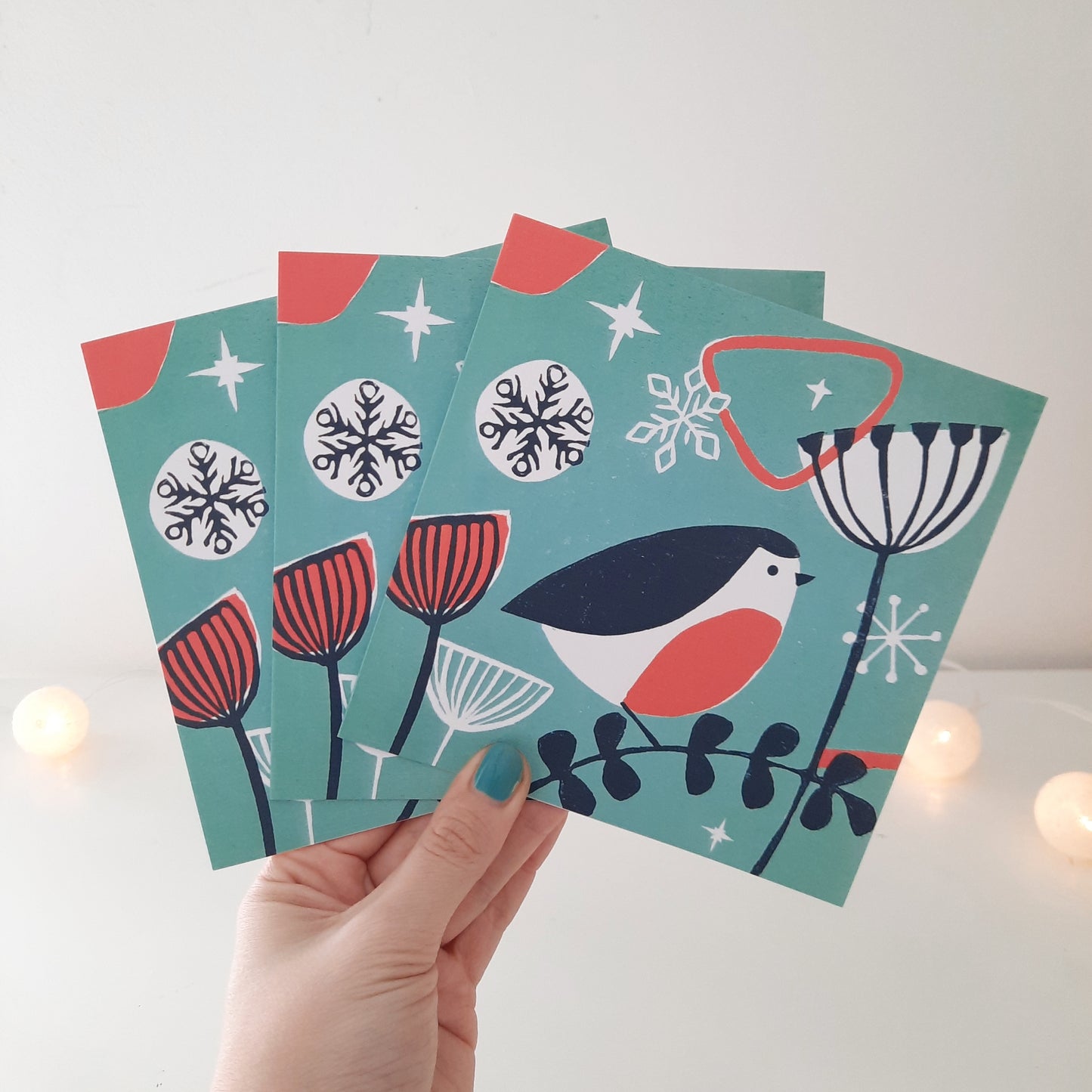 Retro Robin Greetings Card