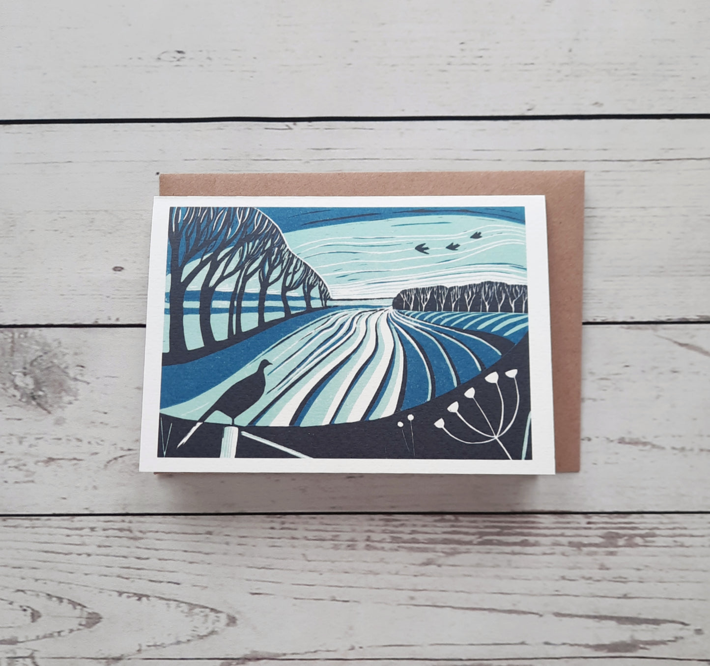 Winter Furrows - Greetings Card