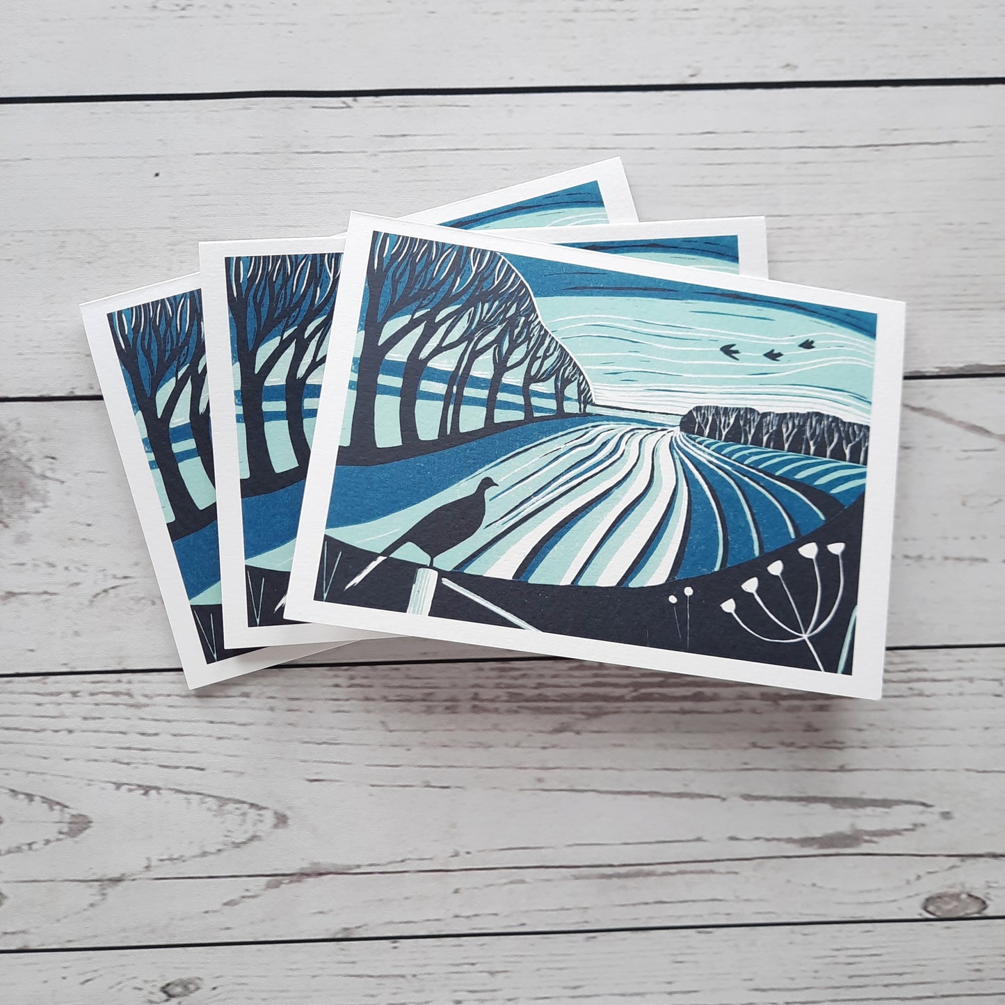 Winter Furrows - Greetings Card