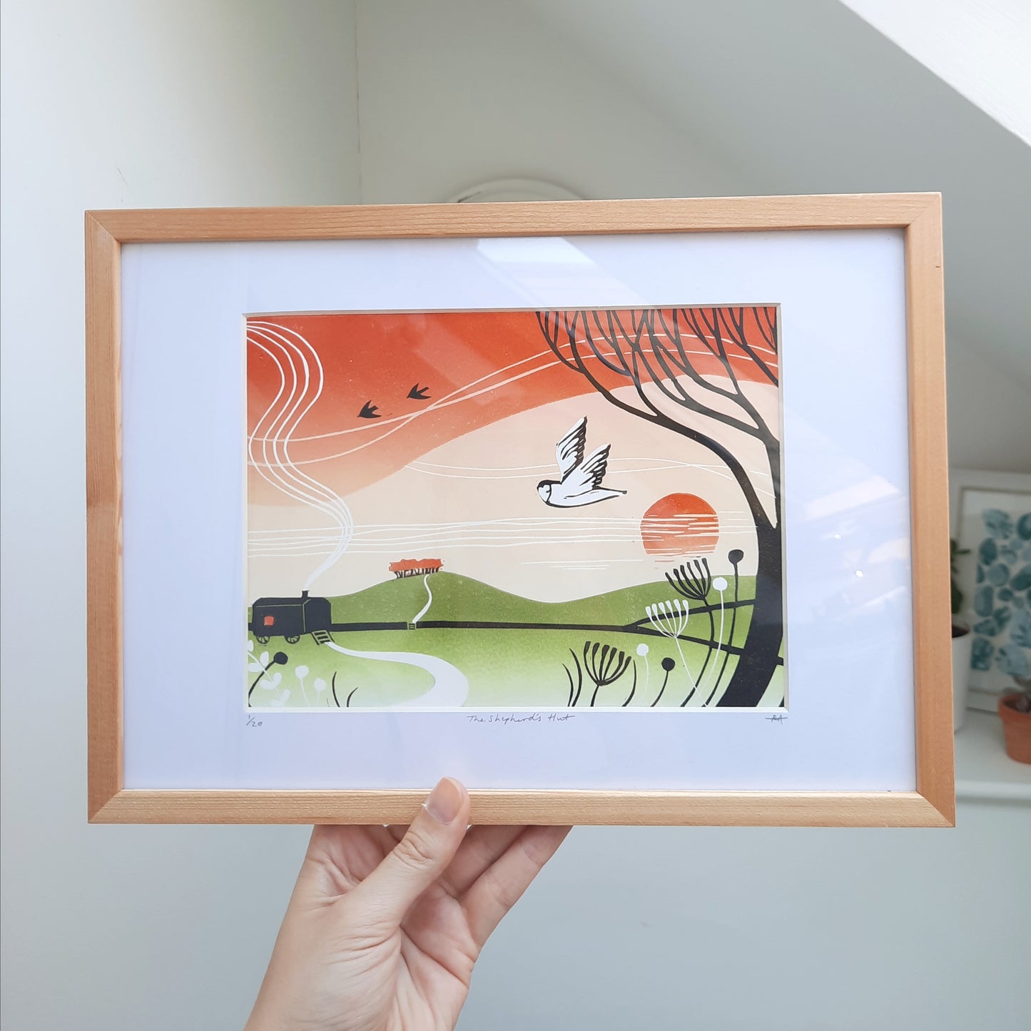 The Shepherds Hut - Original Framed Lino Print