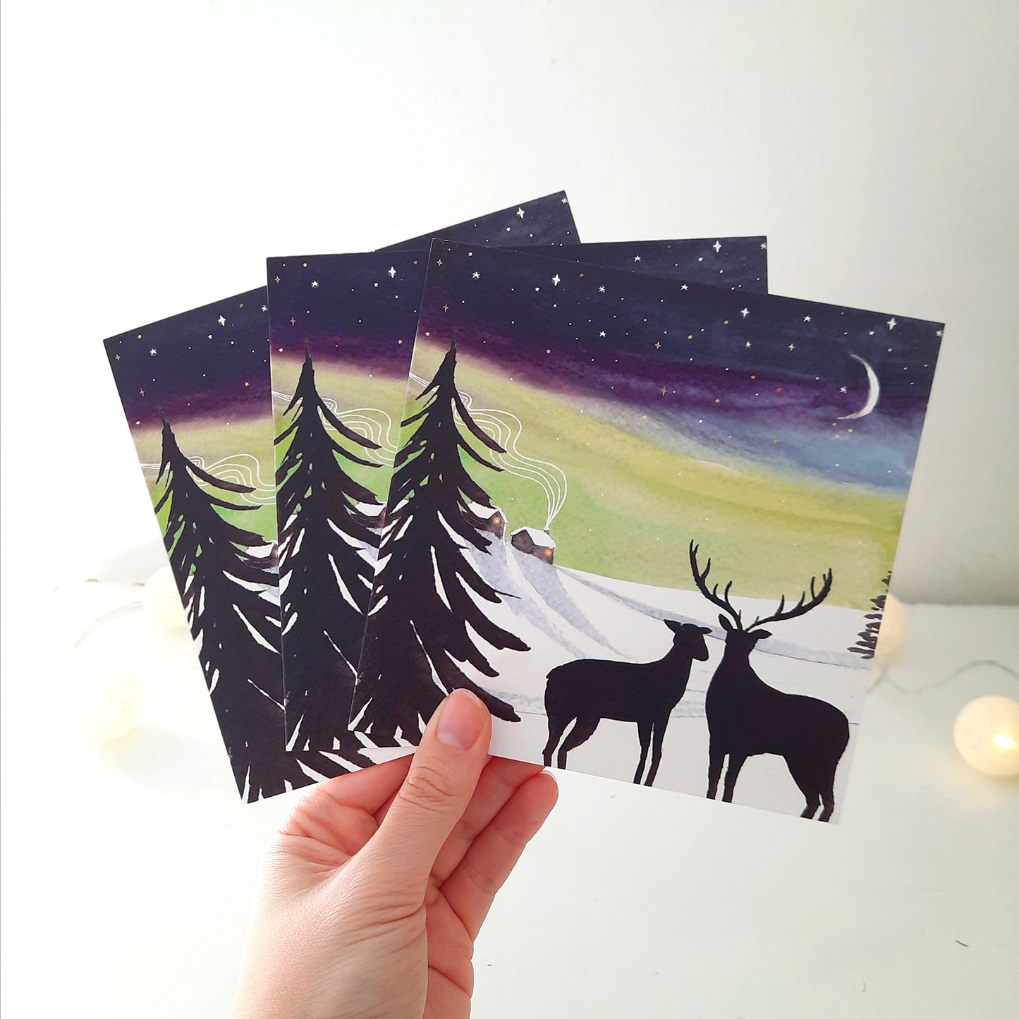 Northern Lights - Greetings Card | Christmas Card