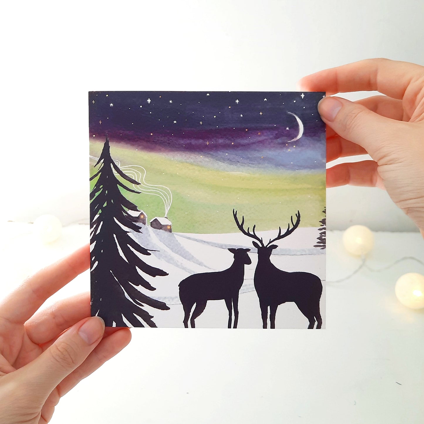 Northern Lights - Greetings Card | Christmas Card