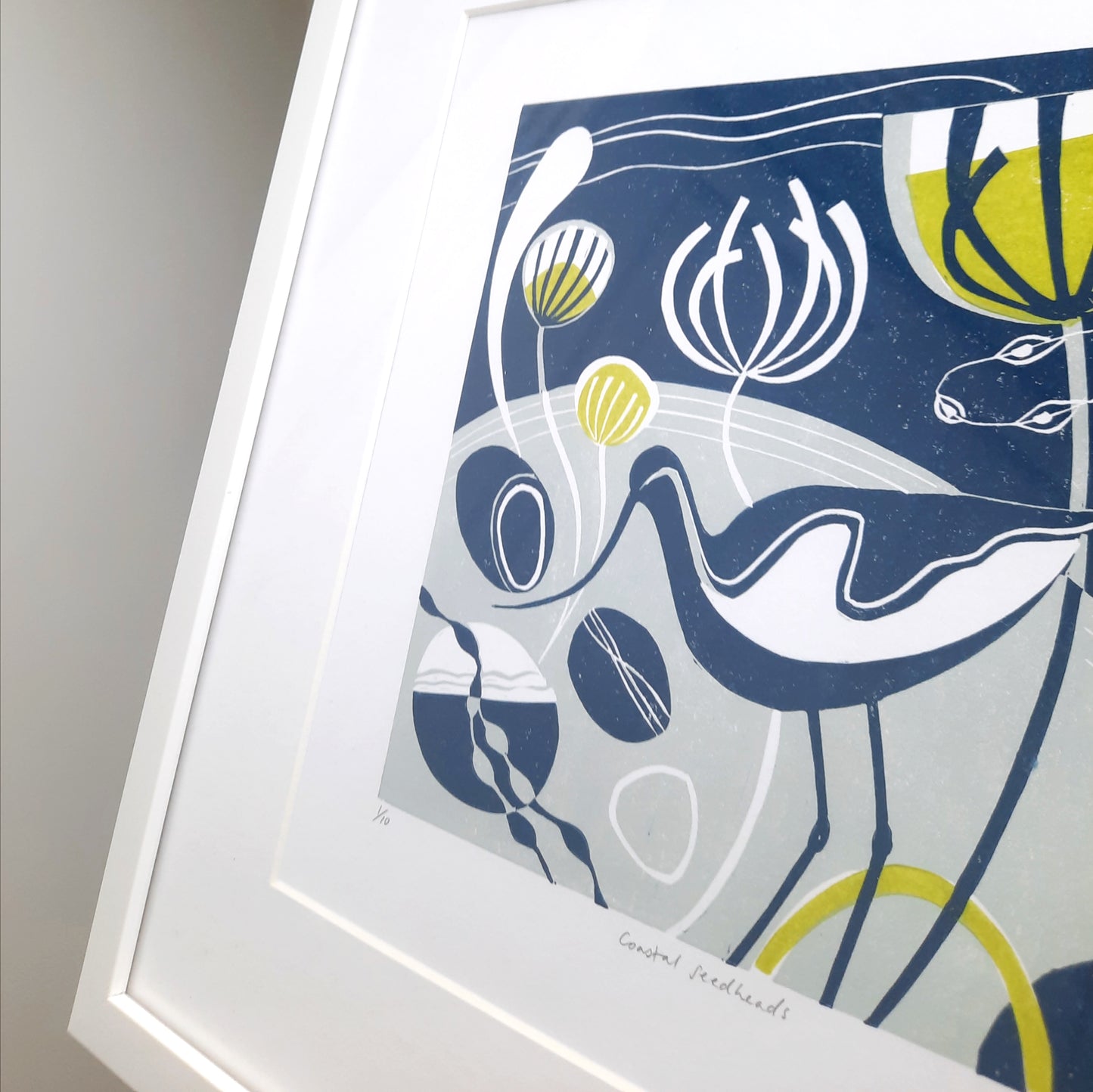 Coastal Seedheads - Framed Lino Print