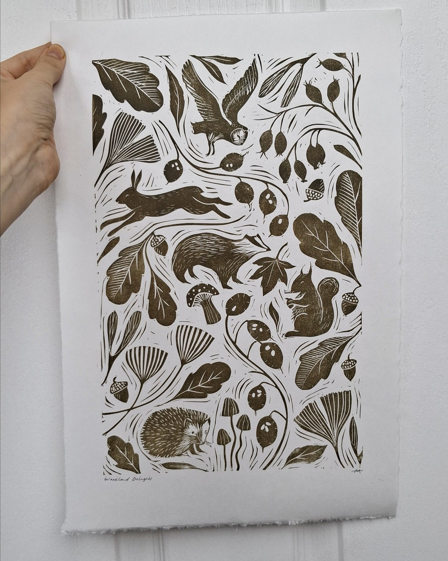 Autumn Delights - Original Lino Print