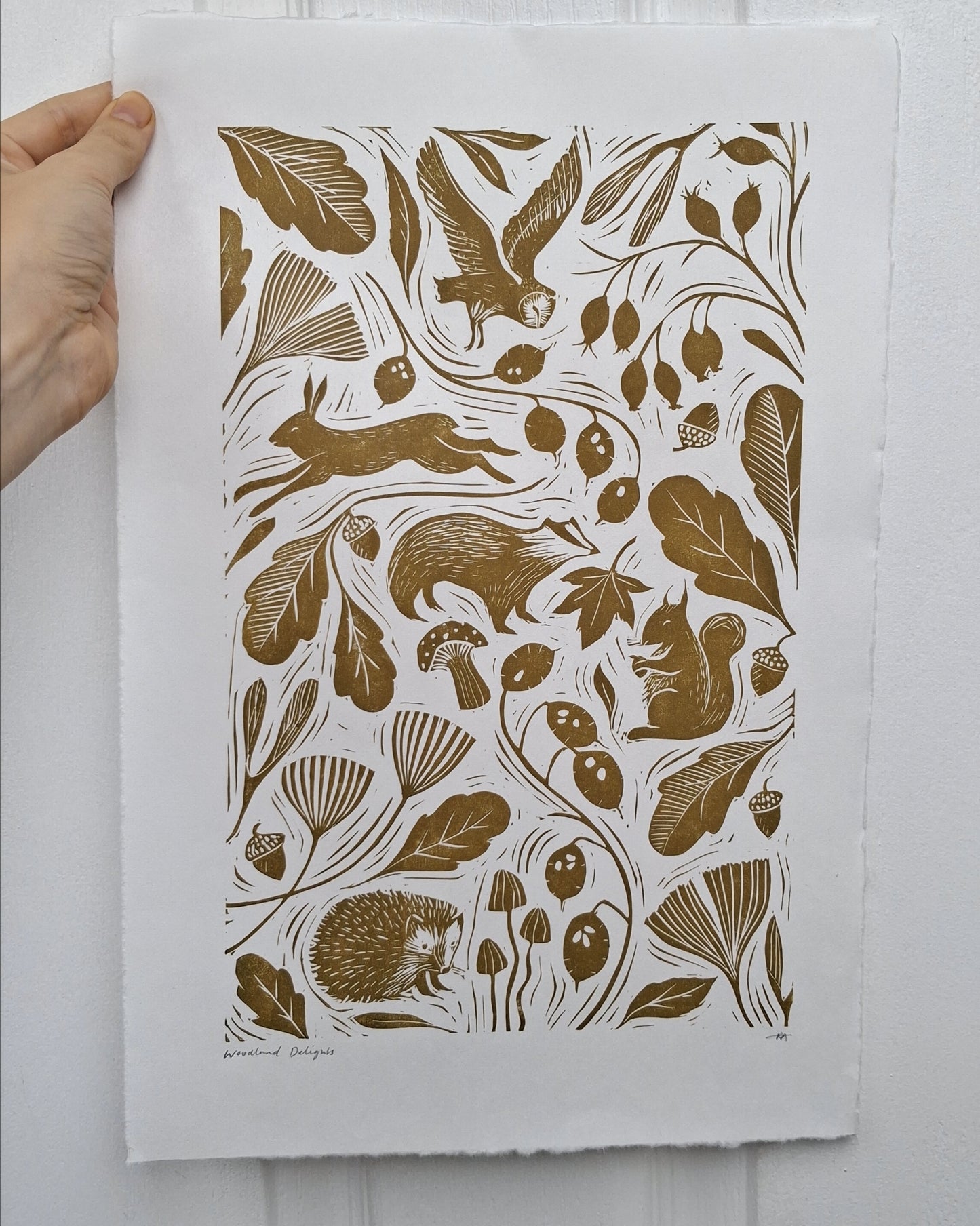 Autumn Delights - Original Lino Print