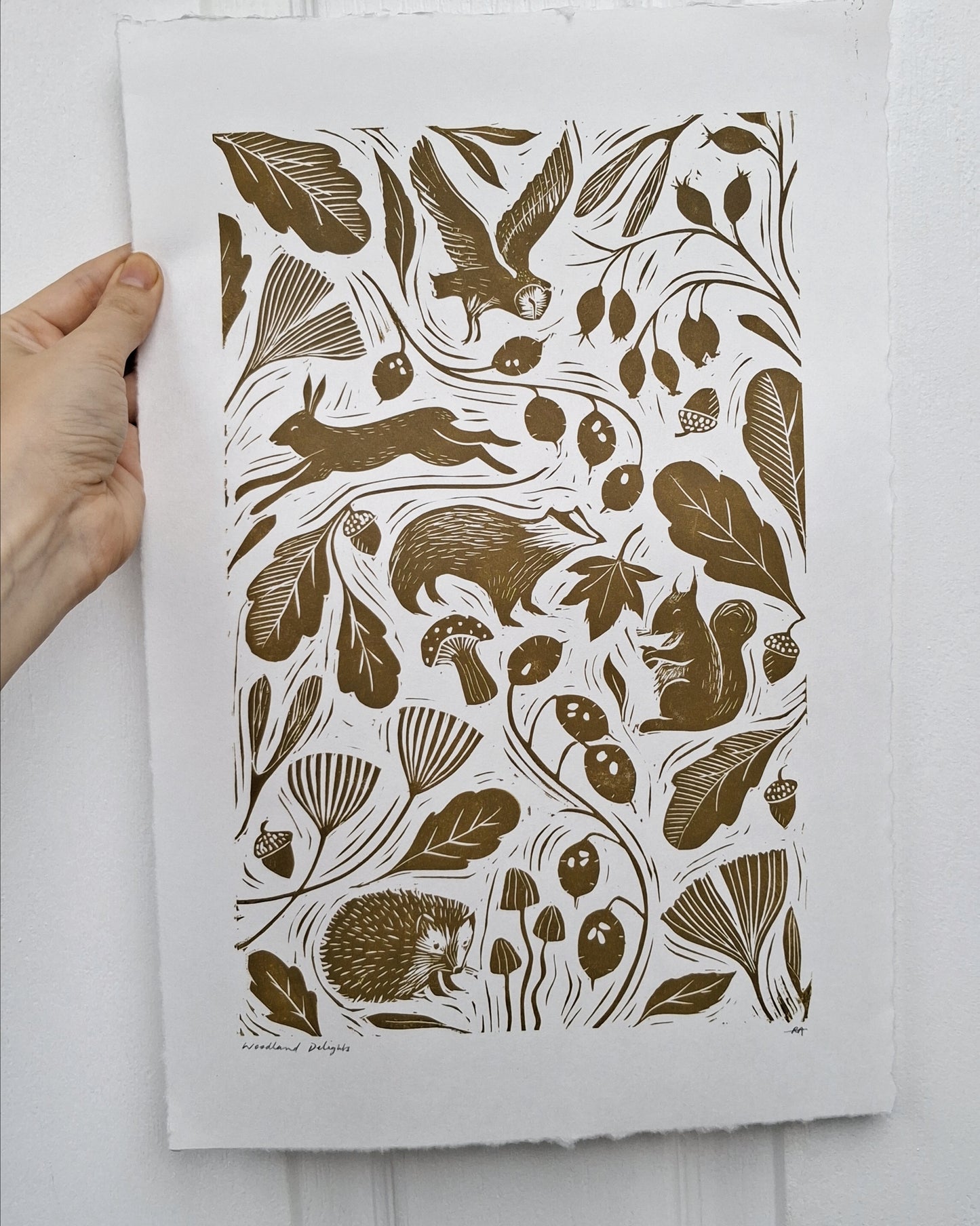 Autumn Delights - Original Lino Print