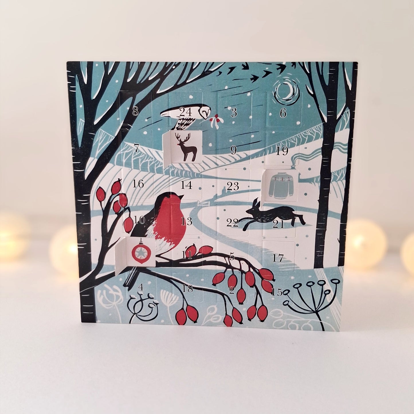 Christmas in the Country - Advent Calendar Greetings Card