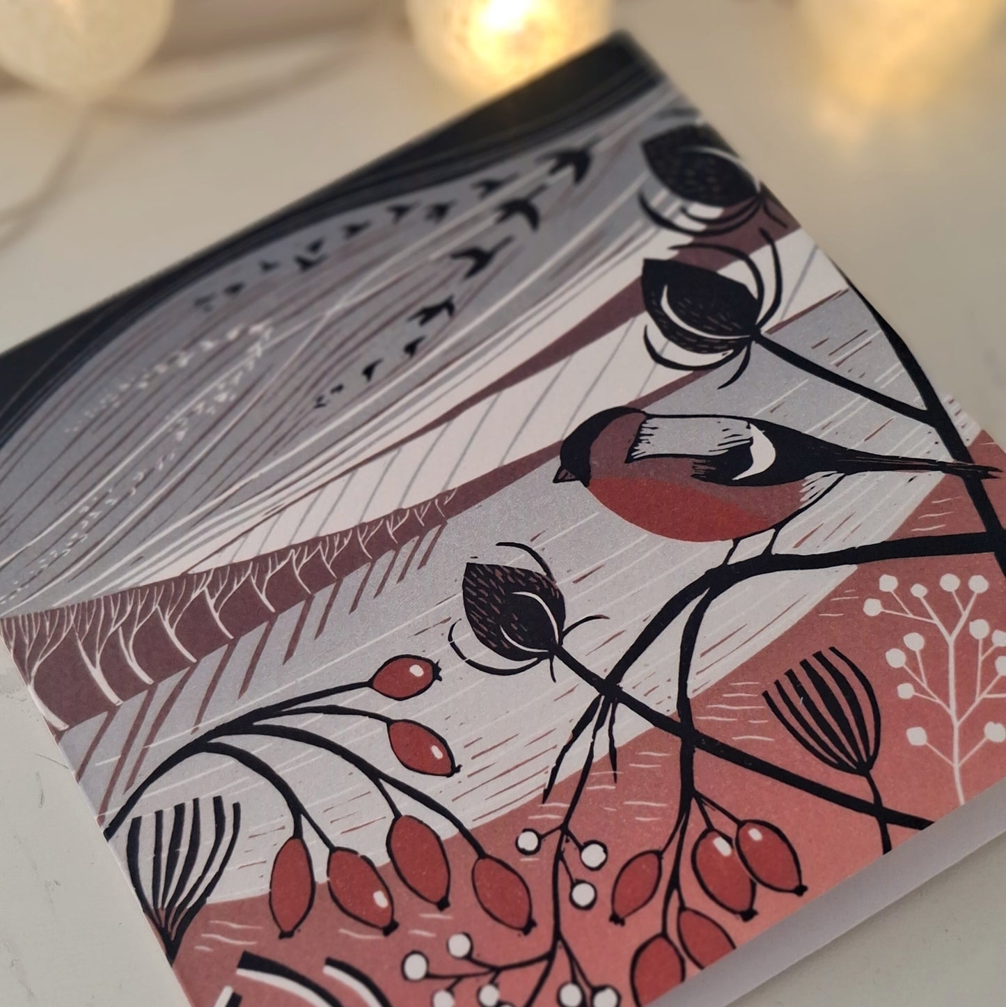 Winter Bullfinch - Greetings Card | Christmas Card