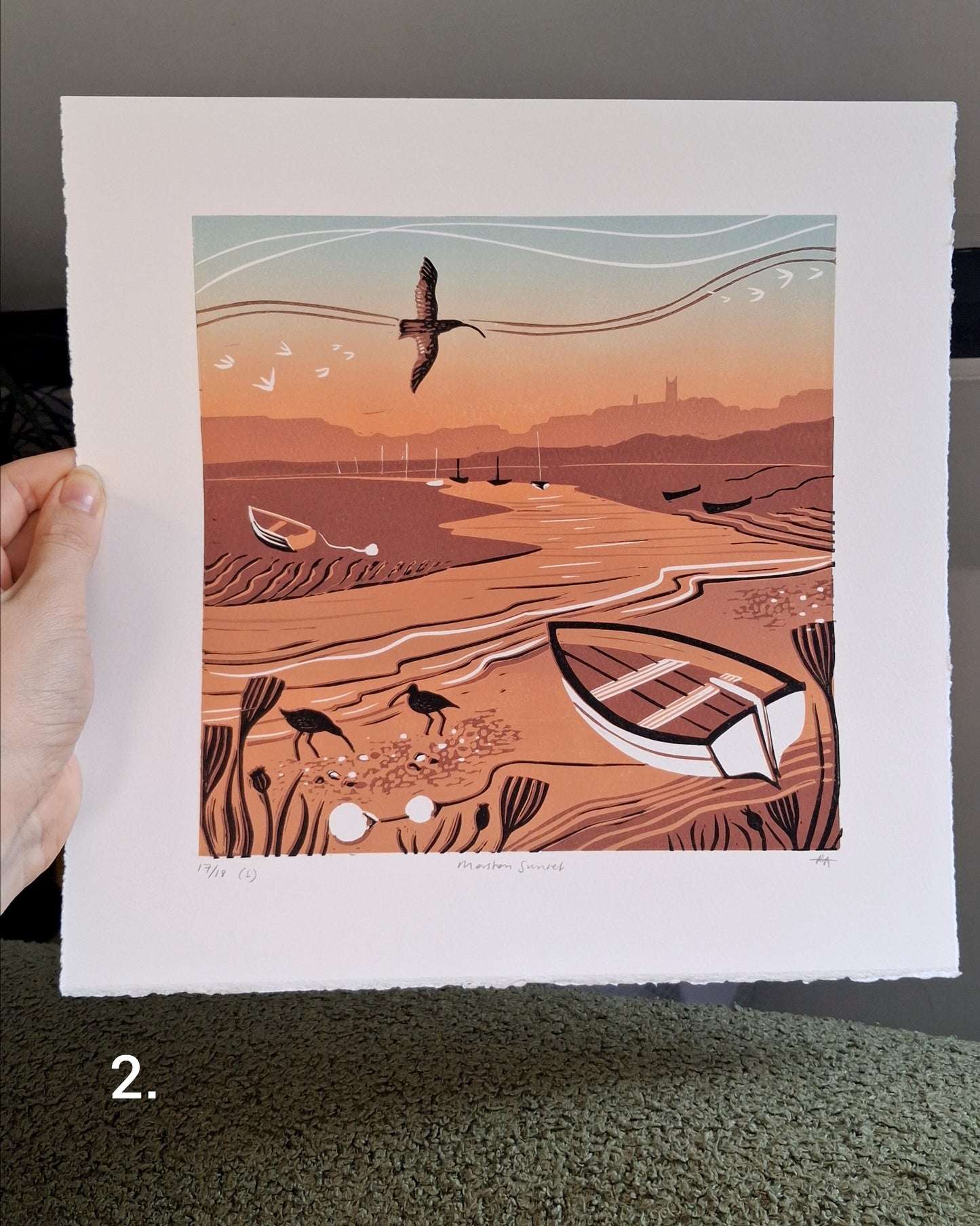 SECONDS Morston Sunset Lino Print