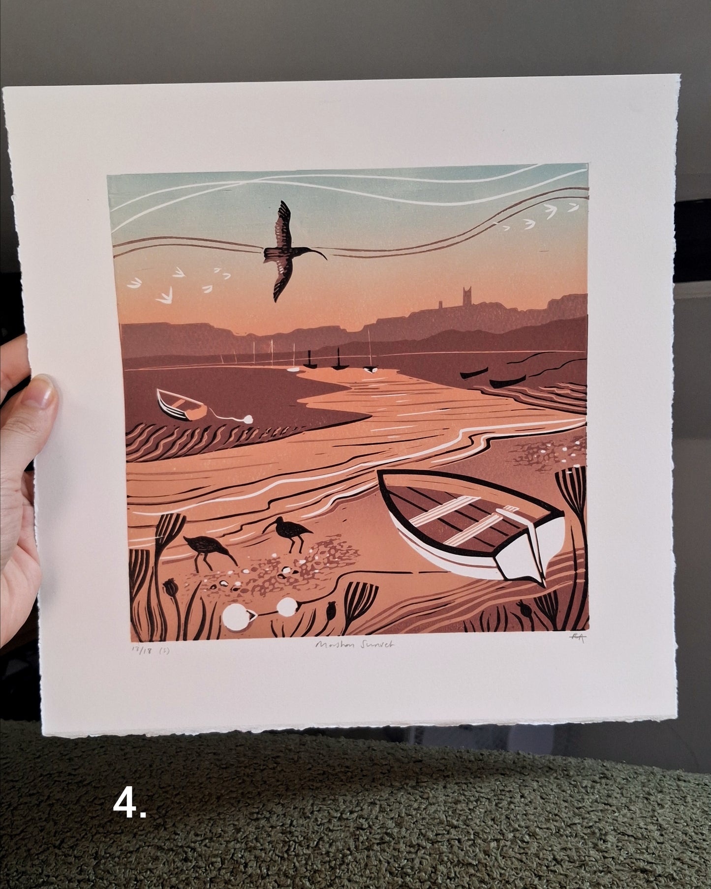 SECONDS Morston Sunset Lino Print
