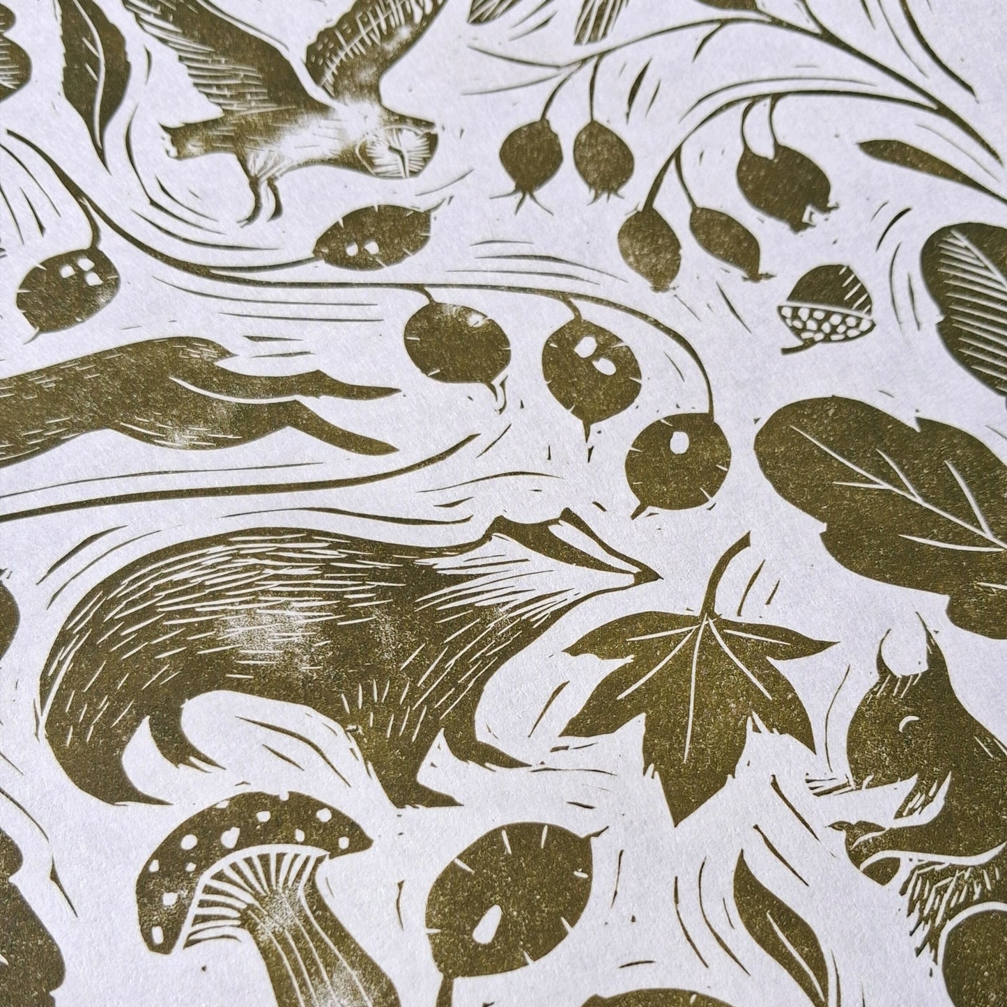SECONDS Autumn Delights Lino Print
