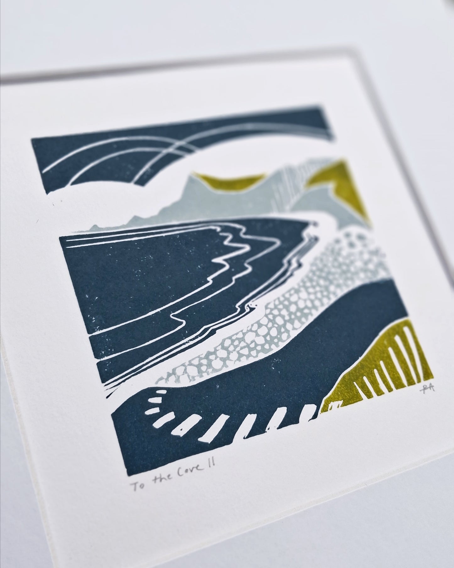 To The Cove II - Original Lino Print