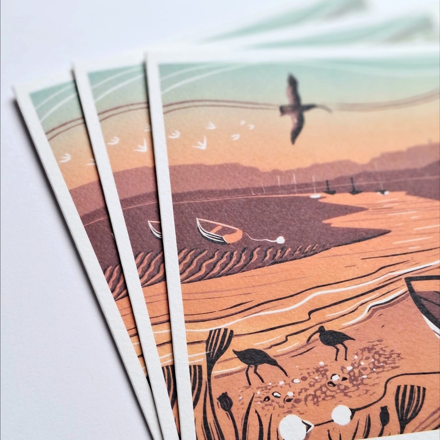 Morston Sunset - Greetings Card