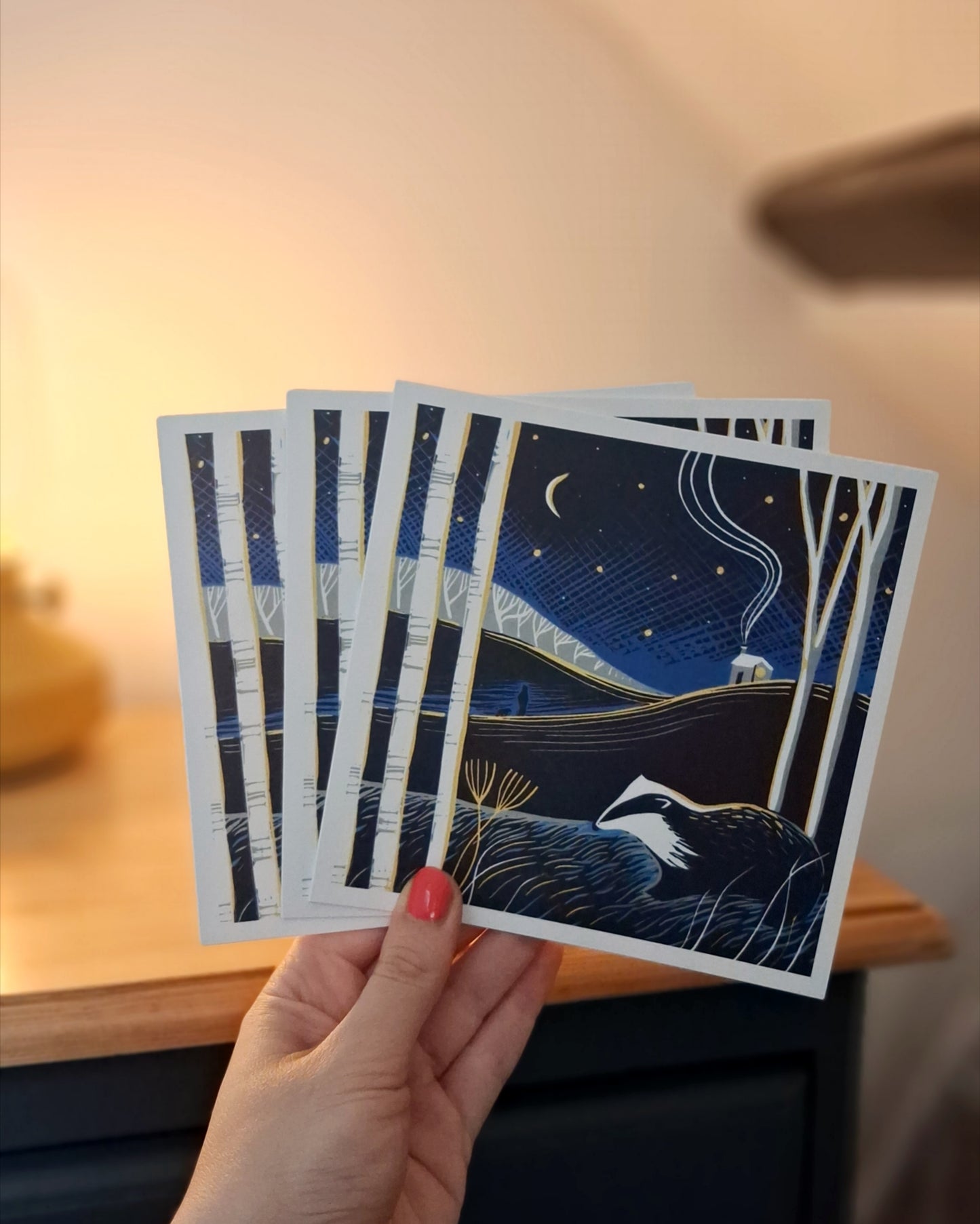 Woodland Badger - Greetings Card | Christmas Card