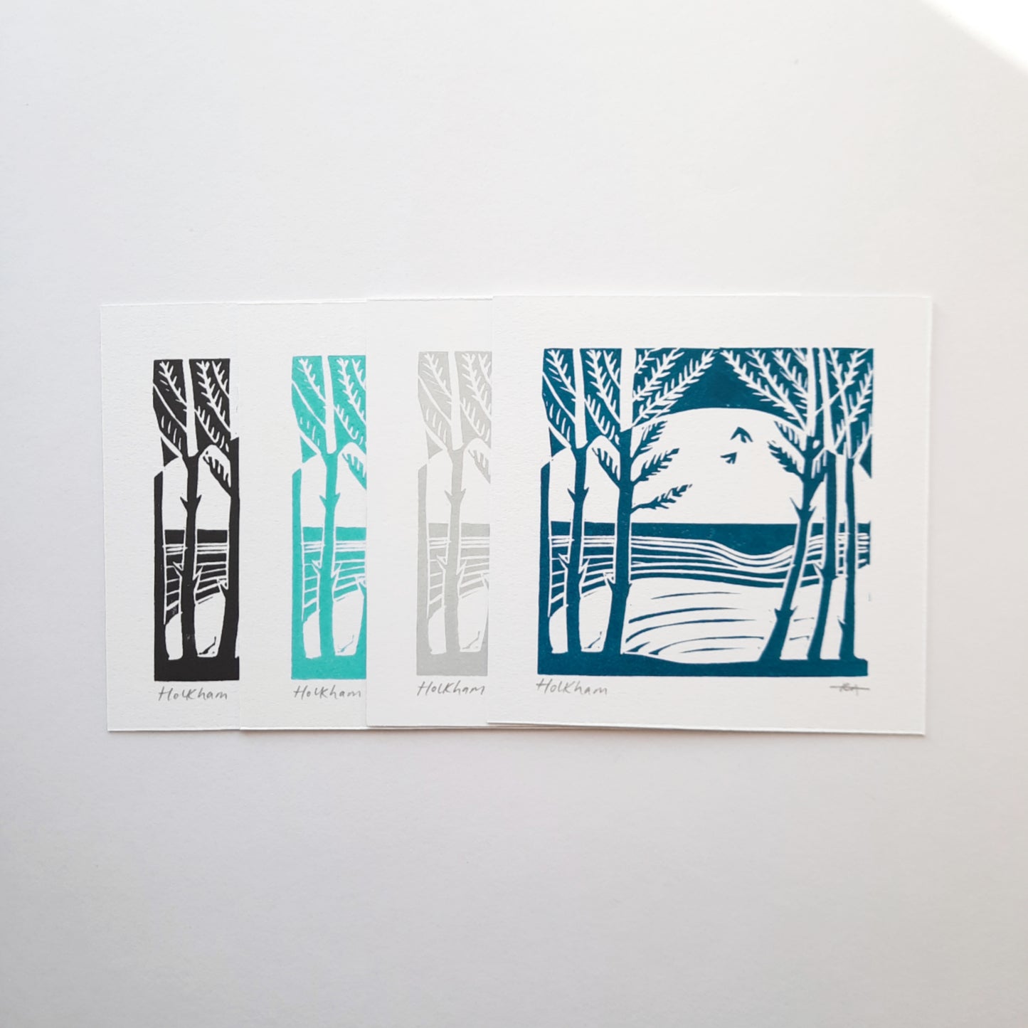 Norfolk Coast Series - Original Mini Lino Prints | Cley | Holkham | Blakeney | Wells | Unframed