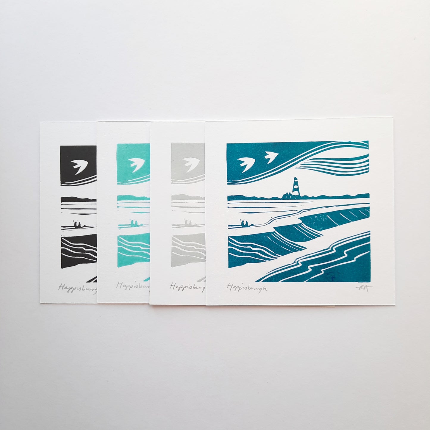 Norfolk Mini Prints - Original Lino Print | The Broads | Horsey | Happisburgh | Unframed