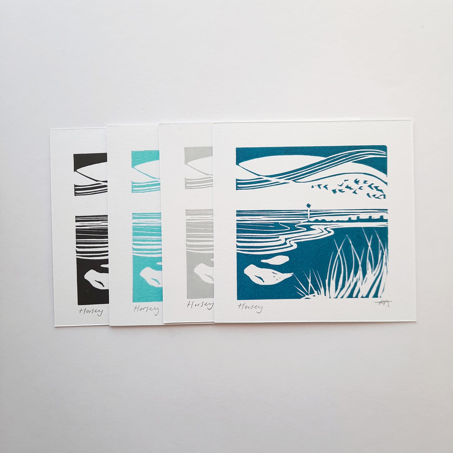 Norfolk Mini Prints - Original Lino Print | The Broads | Horsey | Happisburgh | Unframed