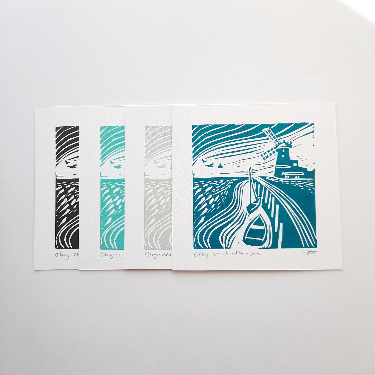 Norfolk Coast Series - Original Mini Lino Prints | Cley | Holkham | Blakeney | Wells | Unframed