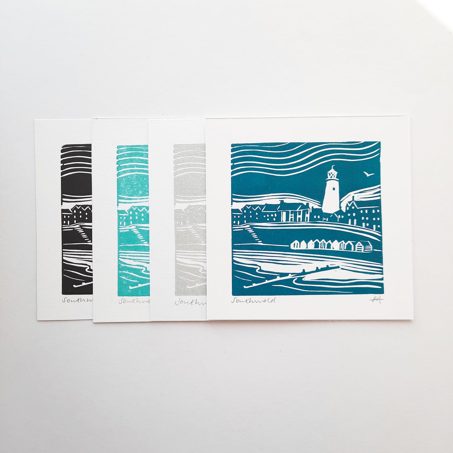 Suffolk Coast Series - Mini Lino Prints | Walberswick | Woodbridge | Aldeburgh | Southwold