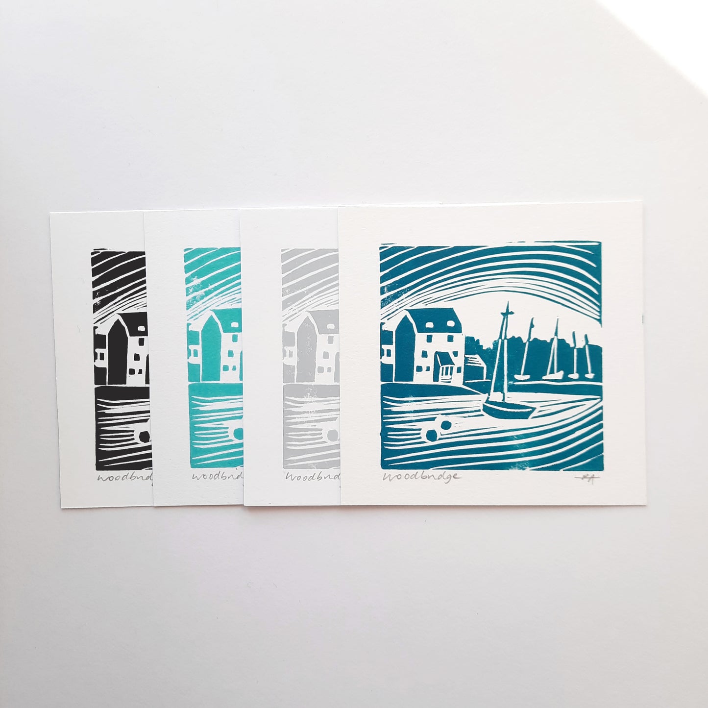 Suffolk Coast Series - Mini Lino Prints | Walberswick | Woodbridge | Aldeburgh | Southwold