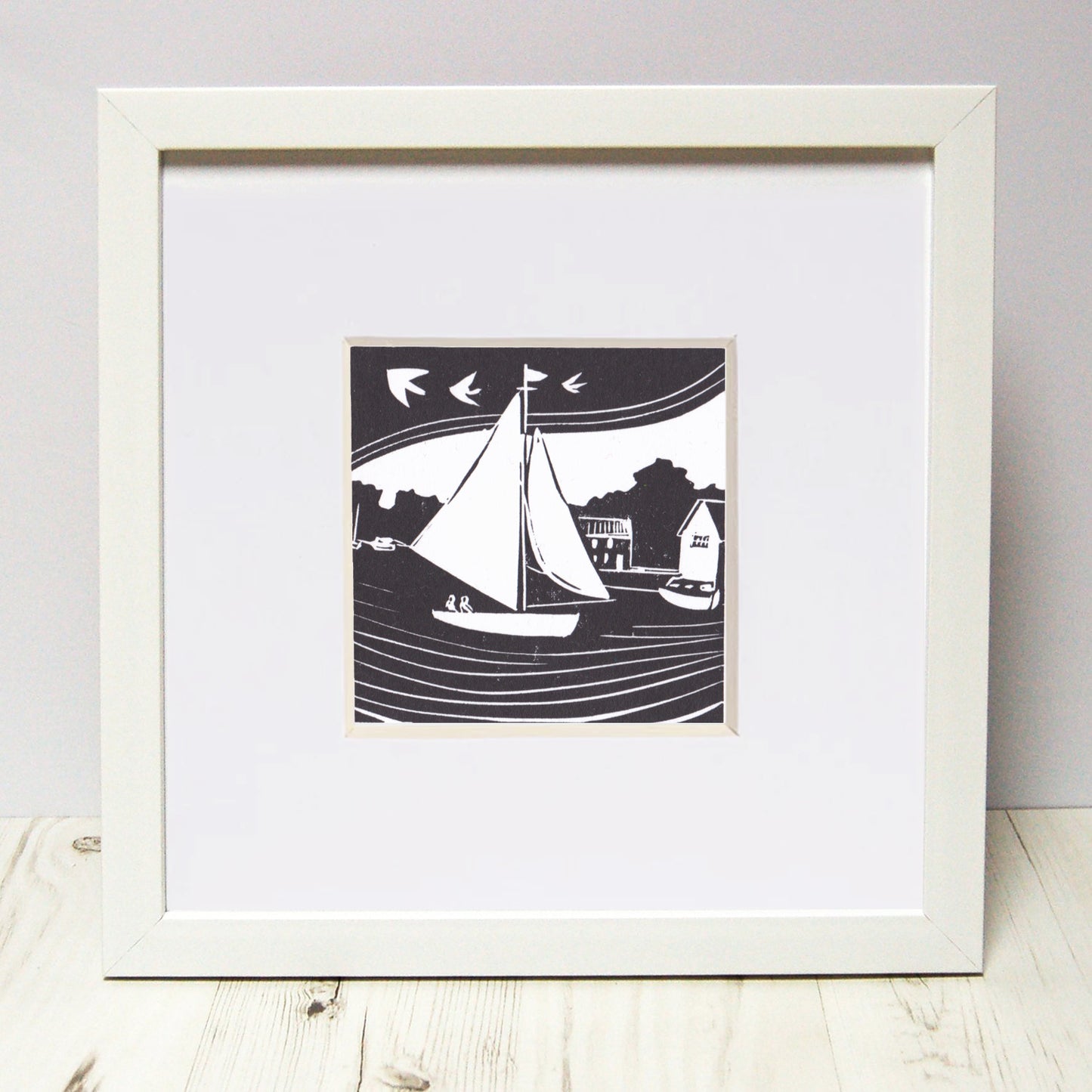 Norfolk Mini Prints - Original Lino Print | The Broads | Horsey | Happisburgh | Unframed