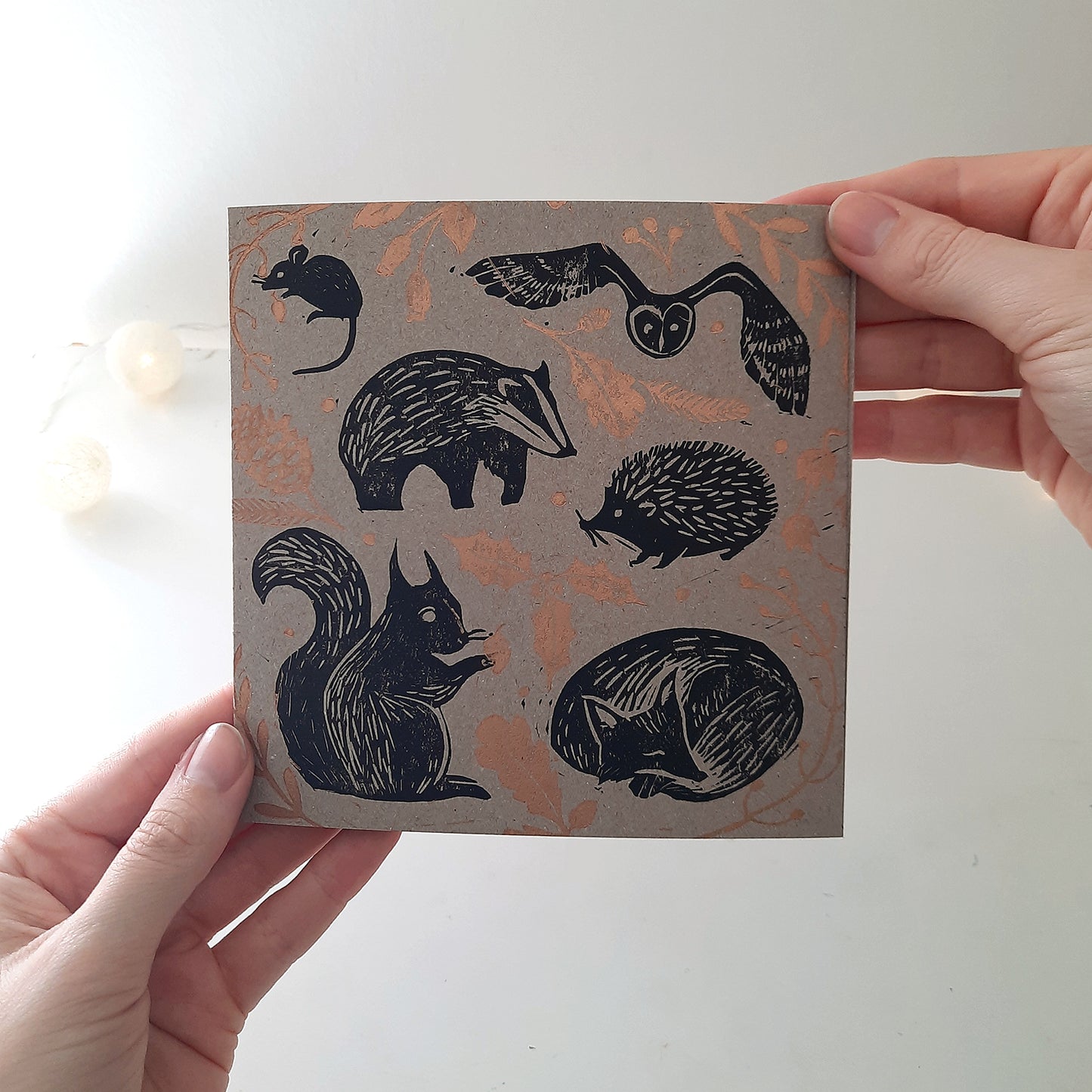 SECONDS Woodland Animals Greetings Card