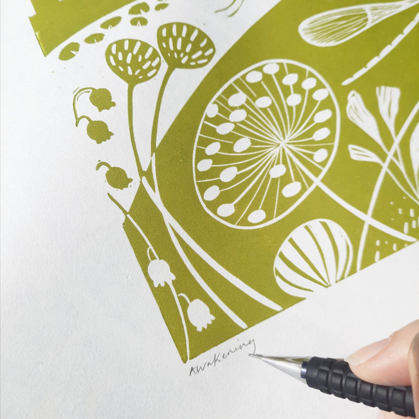 Awakening - Original Lino Print