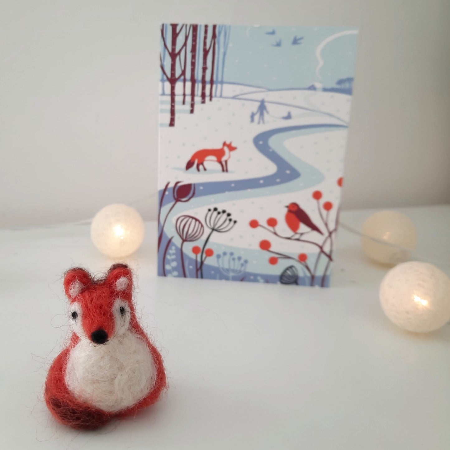 Handmade Needle Felted Fox Decoration - Made to Order