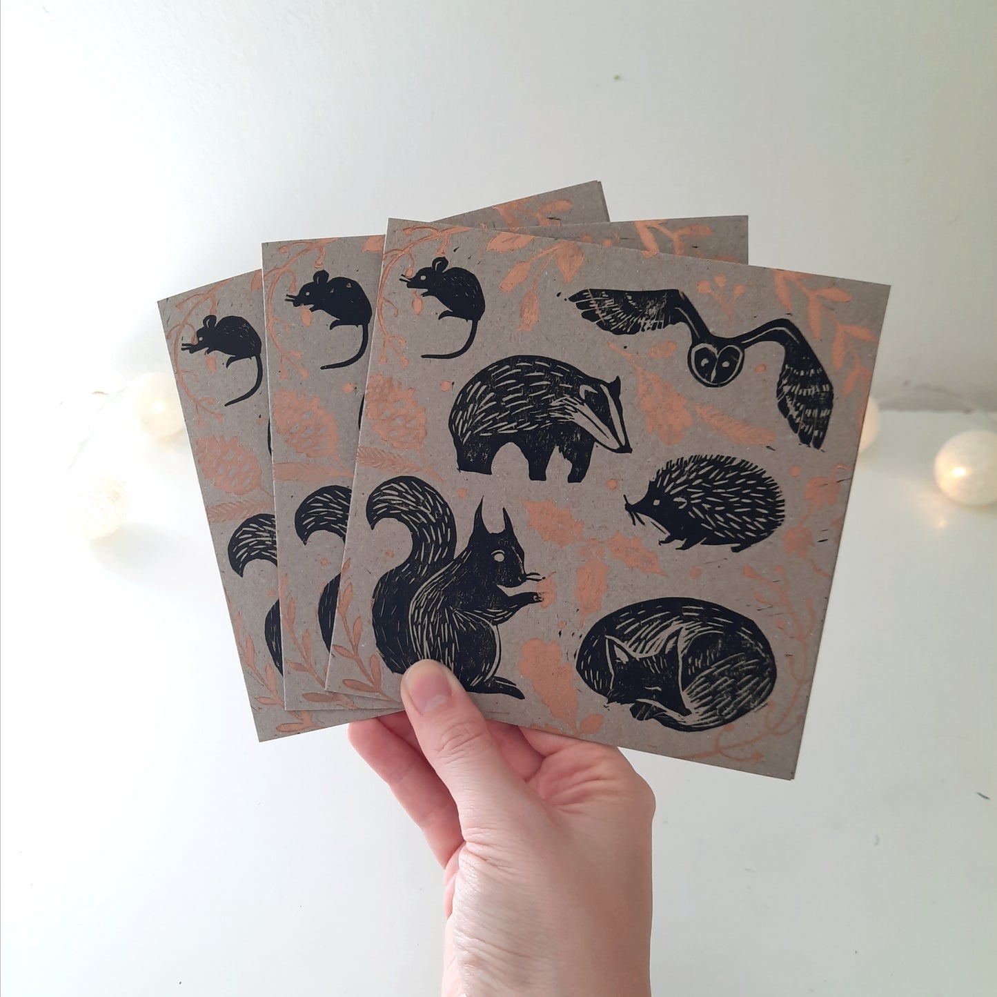 SECONDS Woodland Animals Greetings Card