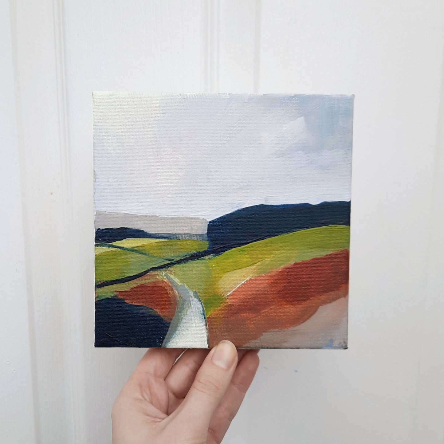 Small abstract landscape painting