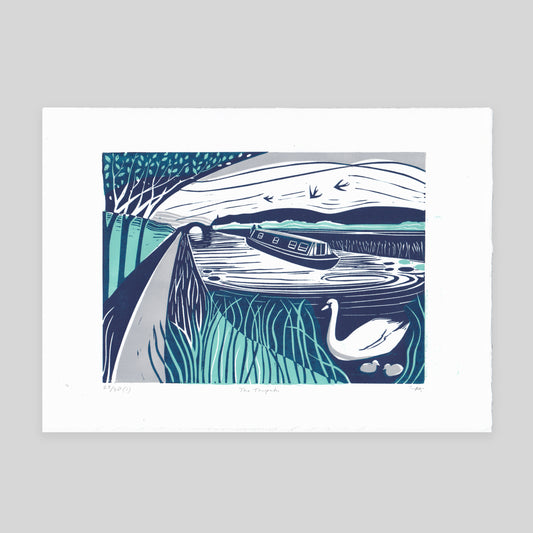 SECONDS The Towpath Lino Print