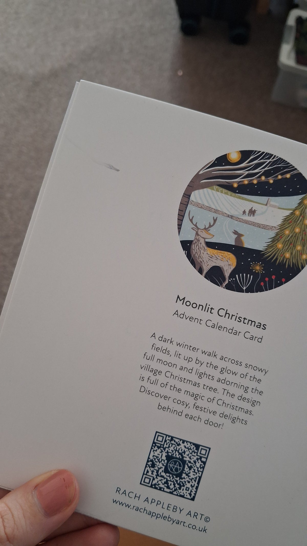 SECONDS - Moonlit Christmas Advent Calendar Greetings Card