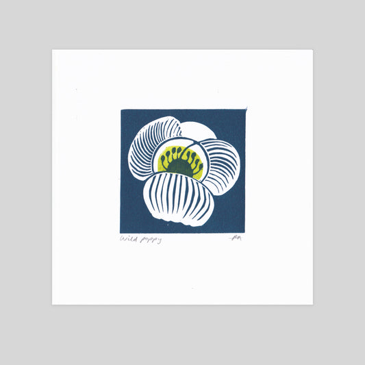 SECONDS - Wild Poppy Lino Print