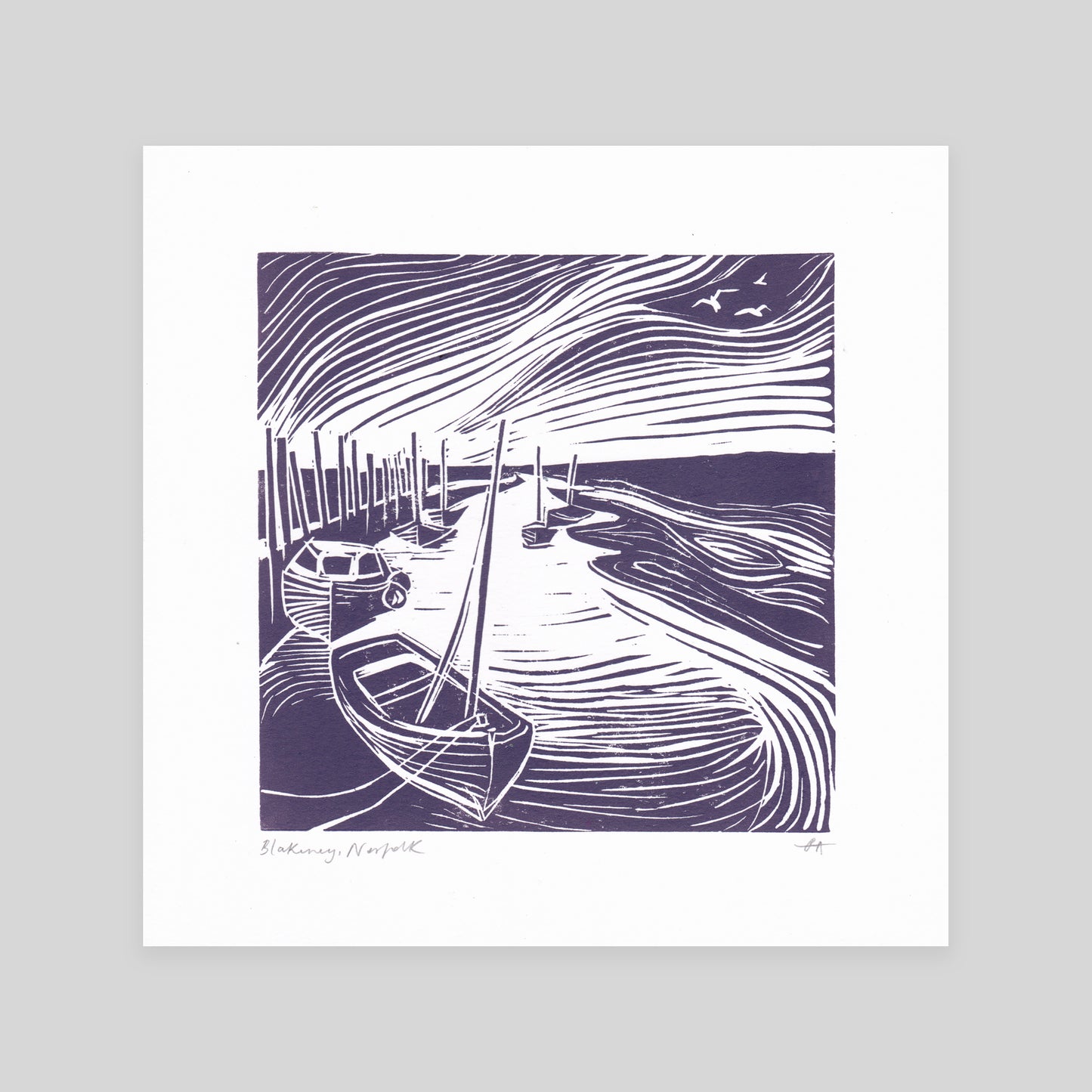 SECONDS Blakeney, Norfolk Lino Print