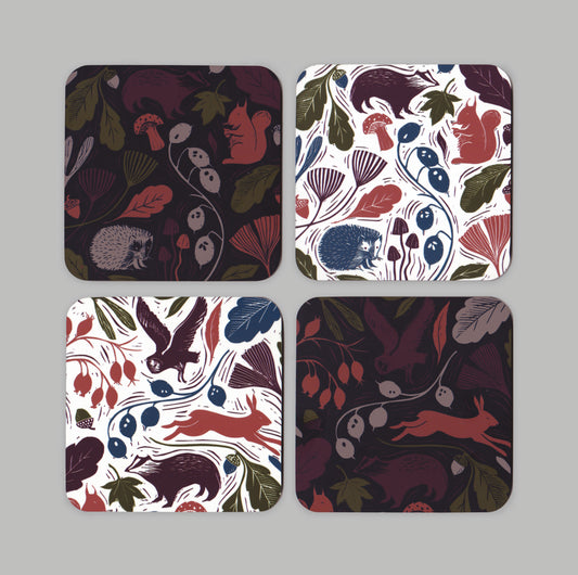 Set of 4 Coasters - Autumn Delights