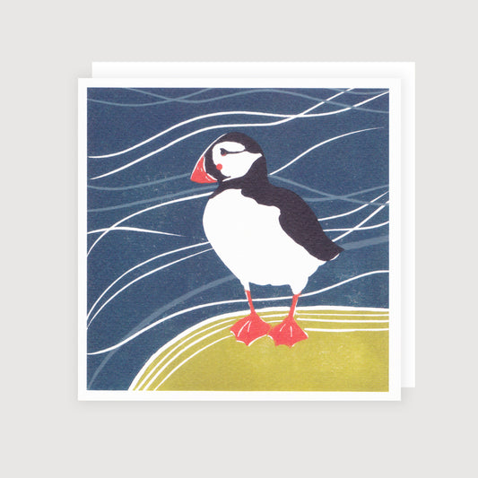 Clifftop Puffin - Greetings Card