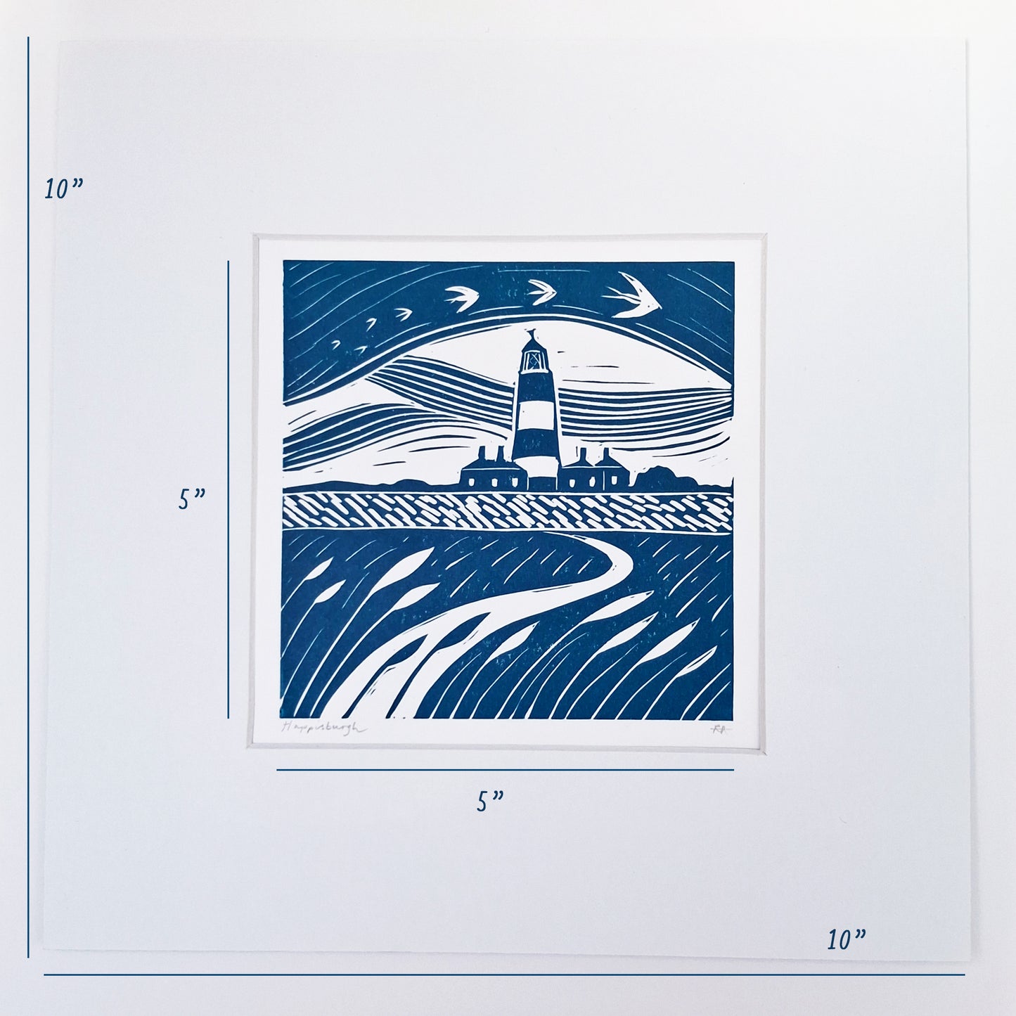 Custom Lino Print - Landscape Location