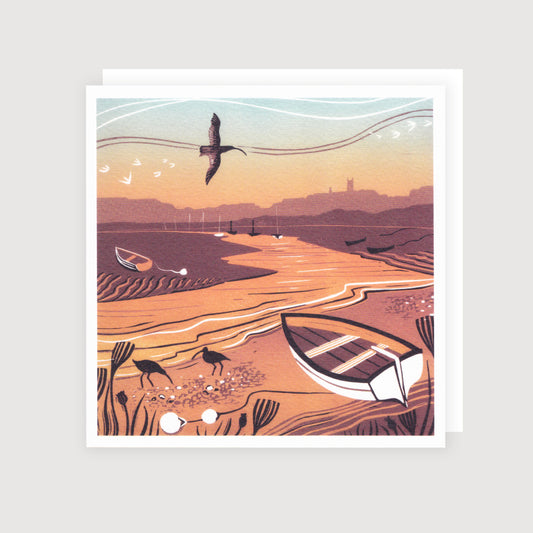 Morston Sunset - Greetings Card
