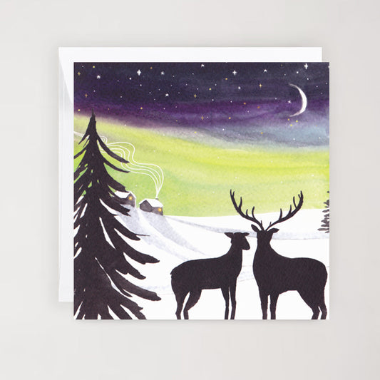 Northern Lights - Greetings Card | Christmas Card