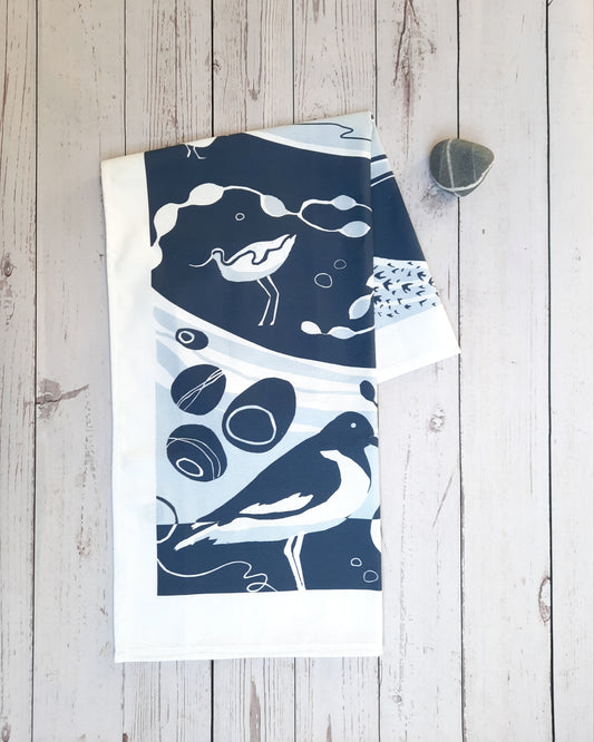 Coastal Tea Towel - Handmade Digital Printed Tea Towel | Gift Idea | 100% Cotton | Made in the UK