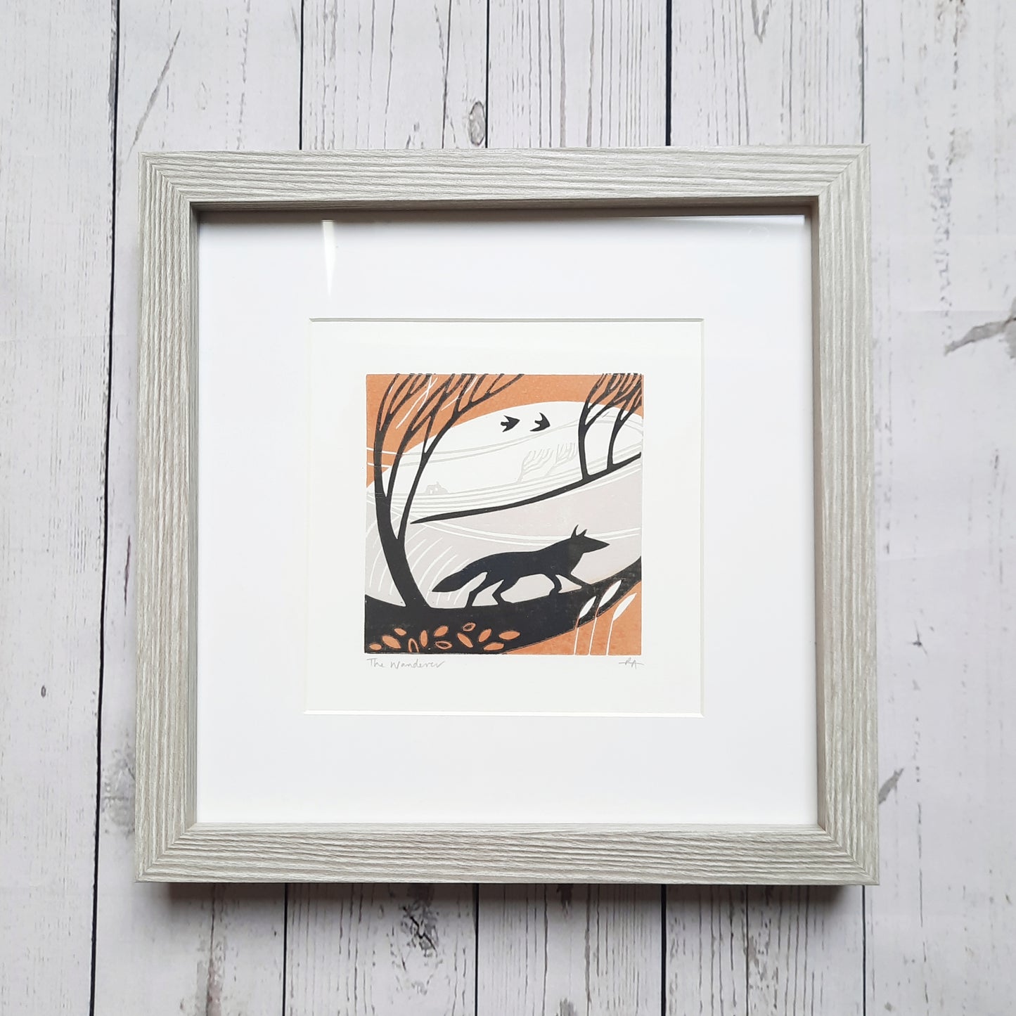 The Wanderer - Framed Lino Print