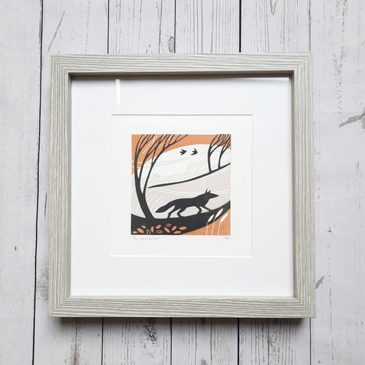 The Wanderer - Framed Lino Print