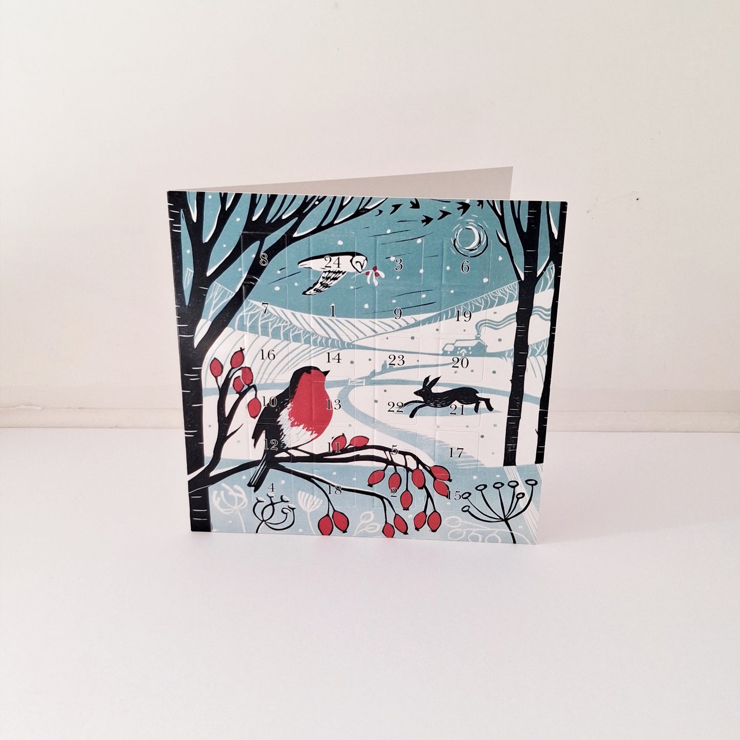 Christmas in the Country - Advent Calendar Greetings Card